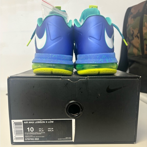VNDS - Nike Air Max LeBron X (10) Low 'Sprite' - Size 9.5 Men's - Picture 7 of 9